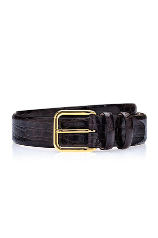SUPERGLAMOUROUS Belmont Exotic Crocodile Men's Belt (SPGMB1000)-AmbrogioShoes