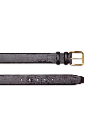 SUPERGLAMOUROUS Belmont Exotic Crocodile Men's Belt (SPGMB1000)-AmbrogioShoes