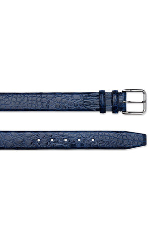 SUPERGLAMOUROUS Belmont Exotic Crocodile Men's Belt (SPGMB1000)-AmbrogioShoes