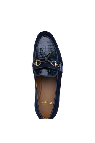 SUPERGLAMOUROUS Bruno Crocodile & Suede Tassel Loafer (SPGM1366)-AmbrogioShoes