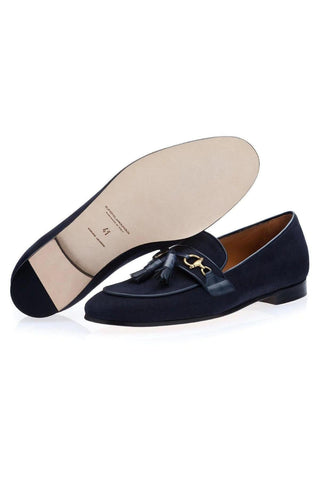 SUPERGLAMOUROUS Bruno Suede Tassel Loafers-AmbrogioShoes