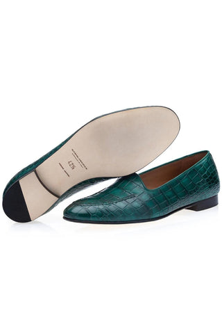 SUPERGLAMOUROUS Capri Crocodile Skin Slip-On Loafer (SPGM1352)