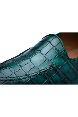 SUPERGLAMOUROUS Capri Crocodile Skin Slip-On Loafer (SPGM1352)