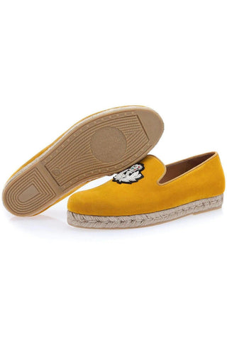 SUPERGLAMOUROUS Colony Softy Mustard Suede Rope Sneakers (SPGM1080)-AmbrogioShoes
