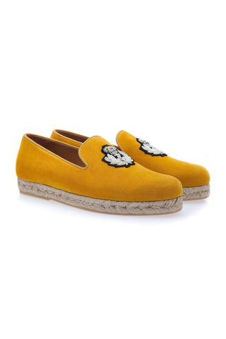 SUPERGLAMOUROUS Colony Softy Mustard Suede Rope Sneakers (SPGM1080)-AmbrogioShoes