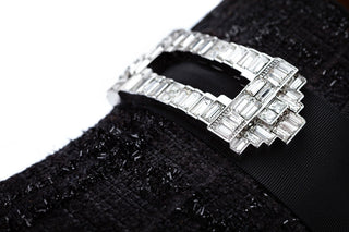 SUPERGLAMOUROUS Coruna Alana Men's Shoes Black Boucle Slipper Loafers (SPGM1321)-AmbrogioShoes