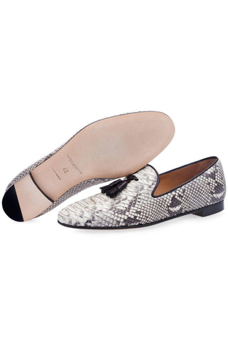 SUPERGLAMOUROUS Dominique Python Skin Slip-On Loafer (SPGM1361)-AmbrogioShoes
