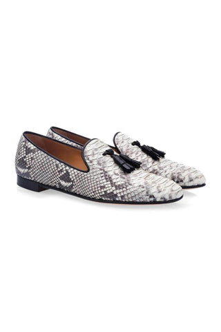 SUPERGLAMOUROUS Dominique Python Skin Slip-On Loafer (SPGM1361)-AmbrogioShoes