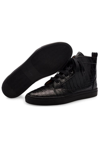SUPERGLAMOUROUS Maxime Mississippi Exotic Alligator Skin High-Top Sneakers (SPGM1104)-AmbrogioShoes