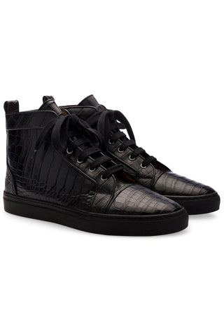SUPERGLAMOUROUS Maxime Mississippi Exotic Alligator Skin High-Top Sneakers (SPGM1104)-AmbrogioShoes