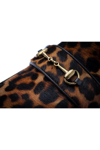 SUPERGLAMOUROUS Morris Orange & Black Leopard Embossed / Pony Horsebit Loafers (SPGM1005)-AmbrogioShoes