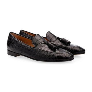 SUPERGLAMOUROUS Philippe Crocodile Skin Slip-On Tassels Loafer (SPGM1356)-AmbrogioShoes