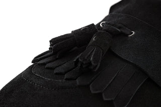 SUPERGLAMOUROUS Romeo Gorain Men's Shoes Suede Leather Kiltie Slip-On Tassel Loafer (SPGM1374)-AmbrogioShoes