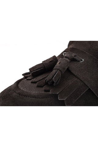SUPERGLAMOUROUS Romeo Gorain Suede Kiltie Slip-On Tassel Loafer (SPGM1374)-AmbrogioShoes