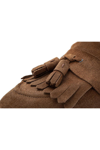 SUPERGLAMOUROUS Romeo Gorain Suede Kiltie Slip-On Tassel Loafer (SPGM1374)-AmbrogioShoes