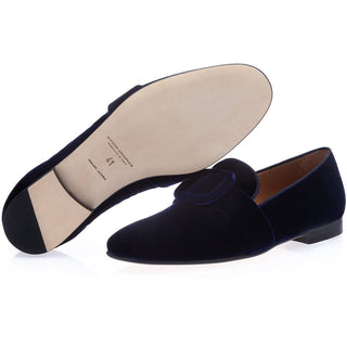 SUPERGLAMOUROUS Savoy Men's Shoes Velour Velvet Slipper Loafers (SPGM1308)-AmbrogioShoes