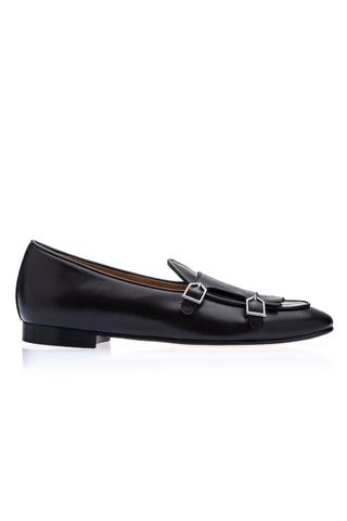 SUPERGLAMOUROUS TANGERINE 7.1 Nappa Double Monk-Strap Belgian Loafers (SPGM1164)-AmbrogioShoes