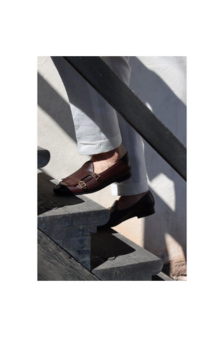 SUPERGLAMOUROUS TANGERINE 7.1 Nappa Double Monk-Strap Belgian Loafers (SPGM1164)-AmbrogioShoes