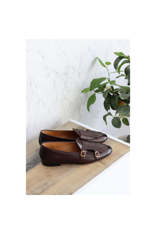 SUPERGLAMOUROUS TANGERINE 7.1 Nappa Double Monk-Strap Belgian Loafers (SPGM1164)-AmbrogioShoes