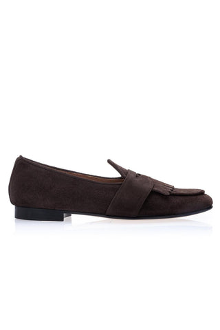 SUPERGLAMOUROUS Tangerine 10 Gorain Suede Belgian Loafers (SPGM1332)-AmbrogioShoes