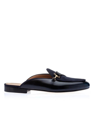SUPERGLAMOUROUS Tangerine 12 Suede / Calf-Skin Leather Horse-bit Mule (SPGM1355)-AmbrogioShoes