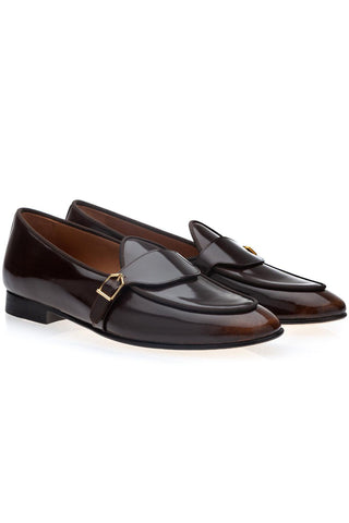 SUPERGLAMOUROUS Tangerine 15.1 Polished Calf-Skin Leather Belgian Loafers (SPGM1317)-AmbrogioShoes