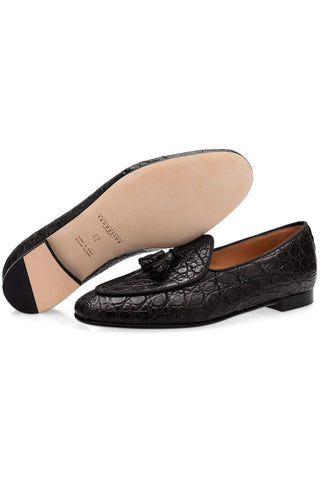 SUPERGLAMOUROUS Tangerine 2 Crocodile Skin Slip-on Tassel Loafer (SPGM1360)