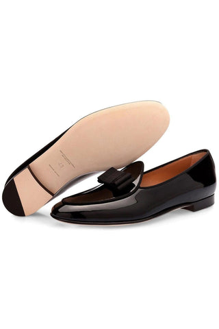 SUPERGLAMOUROUS Tangerine 3 Black Patent Belgian Formal Loafers (SPGM1020)