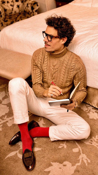 SUPERGLAMOUROUS Tangerine 3 Suede / Calf-Skin Leather Belgian Loafer (SPGM1357)-AmbrogioShoes