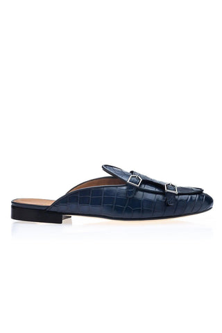 SUPERGLAMOUROUS Tangerine 7 Crocodile Double Monk Mule (SPGM1350)