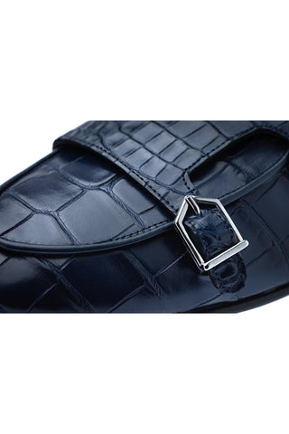 SUPERGLAMOUROUS Tangerine 7 Crocodile Double Monk Mule (SPGM1350)