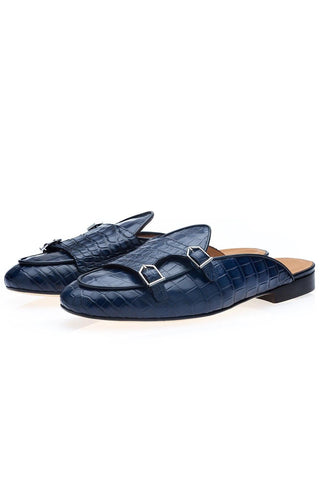 SUPERGLAMOUROUS Tangerine 7 Crocodile Double Monk Mule (SPGM1350)
