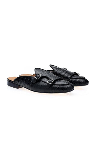 SUPERGLAMOUROUS Tangerine 7 Crocodile Double Monk Mule (SPGM1350)