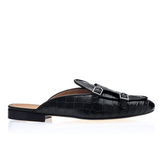 SUPERGLAMOUROUS Tangerine 7 Exotic Crocodile Double Monk Mule (SPGM1350)-AmbrogioShoes