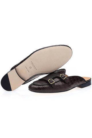 SUPERGLAMOUROUS Tangerine 7 Exotic Crocodile Double Monk Mule (SPGM1350)-AmbrogioShoes