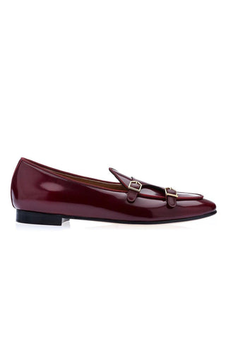 SUPERGLAMOUROUS Tangerine 7 Polished Calf-Skin Leather Double Monk-Strap Belgian Loafers (SPGM1047)-AmbrogioShoes