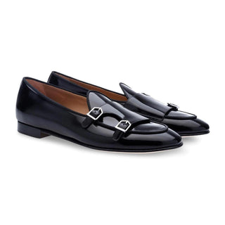SUPERGLAMOUROUS Tangerine 7 Polished Calf-Skin Leather Double Monk-Strap Belgian Loafers (SPGM1047)-AmbrogioShoes