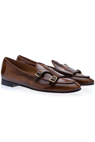 SUPERGLAMOUROUS Tangerine 7 Polished Leather Belgian Loafer-AmbrogioShoes