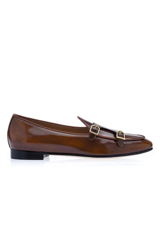 SUPERGLAMOUROUS Tangerine 7 Polished Leather Belgian Loafer-AmbrogioShoes