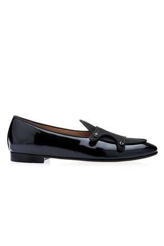 SUPERGLAMOUROUS Tangerine 7 Satin / Patent Belgian Loafer-AmbrogioShoes