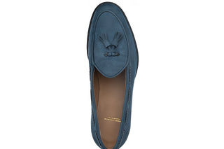 SUPERGLAMOUROUS Tangerine 8-T Oregon Men's Shoes Grainy Nubuck Leather Belgian Tassel Loafer (SPGM1373)-AmbrogioShoes