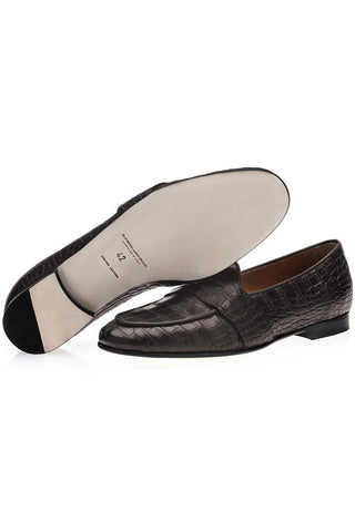 SUPERGLAMOUROUS Tangerine 9 Crocodile Belgian Loafer (SPGM1353)-AmbrogioShoes