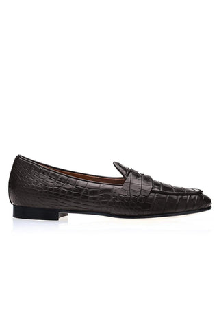 SUPERGLAMOUROUS Tangerine 9 Crocodile Belgian Loafer (SPGM1353)-AmbrogioShoes
