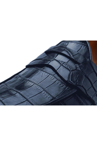 SUPERGLAMOUROUS Tangerine 9 Crocodile Skin Belgian Loafer (SPGM1353)-AmbrogioShoes