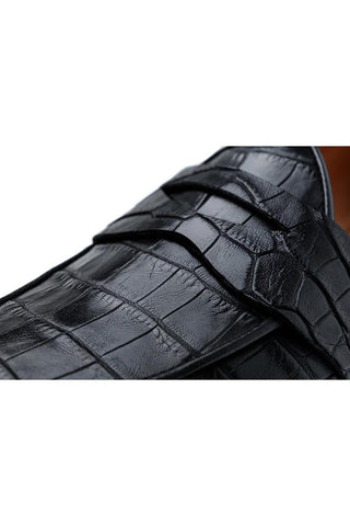 SUPERGLAMOUROUS Tangerine 9 Crocodile Skin Belgian Loafer (SPGM1353)-AmbrogioShoes