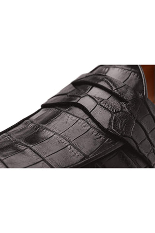 SUPERGLAMOUROUS Tangerine 9 Crocodile Skin Belgian Loafer (SPGM1353)-AmbrogioShoes