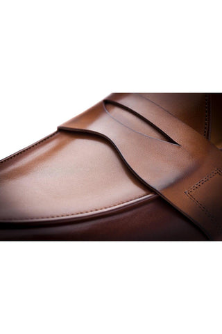 SUPERGLAMOUROUS Tangerine 9 Toledo Leather Penny Loafer-AmbrogioShoes