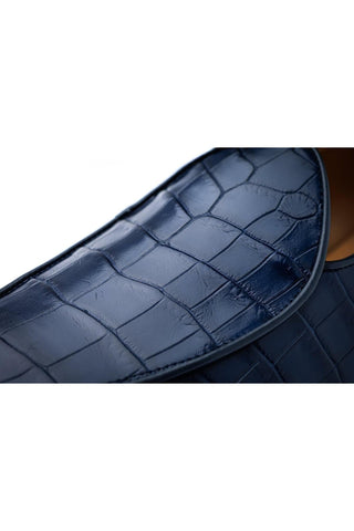 SUPERGLAMOUROUS Tangerine Crocodile Belgian Loafer(SPGM1348)