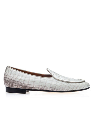 SUPERGLAMOUROUS Tangerine Crocodile Belgian Loafer(SPGM1348)