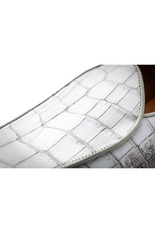 SUPERGLAMOUROUS Tangerine Crocodile Belgian Loafer(SPGM1348)